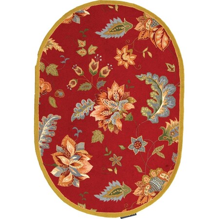 Safavieh Chelsea Hand Hooked Oval RugRed 7 ft. 6 in. x 9 ft. 6 in. HK306C-8OV